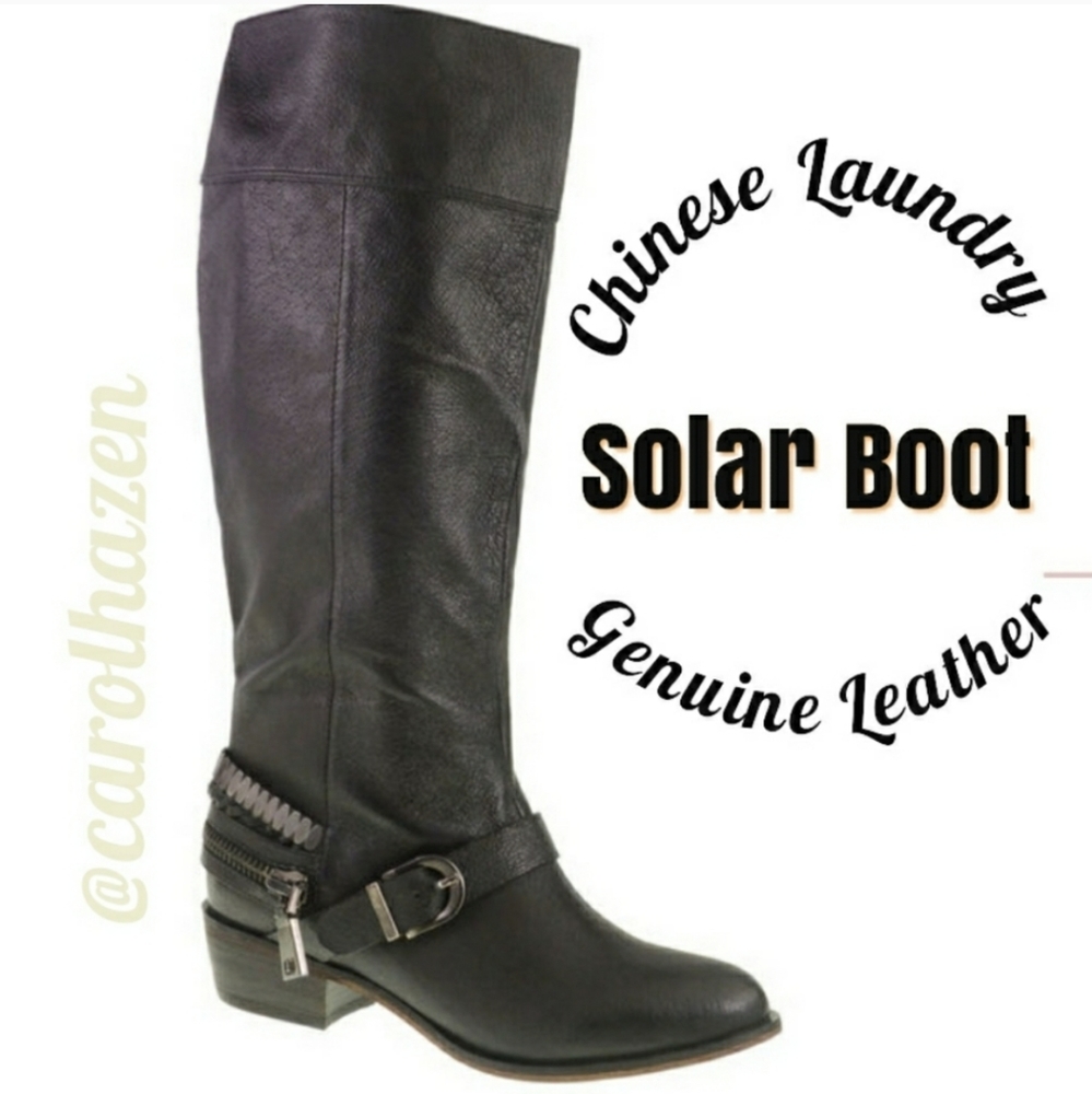 NIB 9.5 Chinese Laundry Leather Solar Boots Zipper - Picture 16 of 16